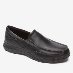 Men’s size 10 black Rockport Junction Point Slip on leather shoe